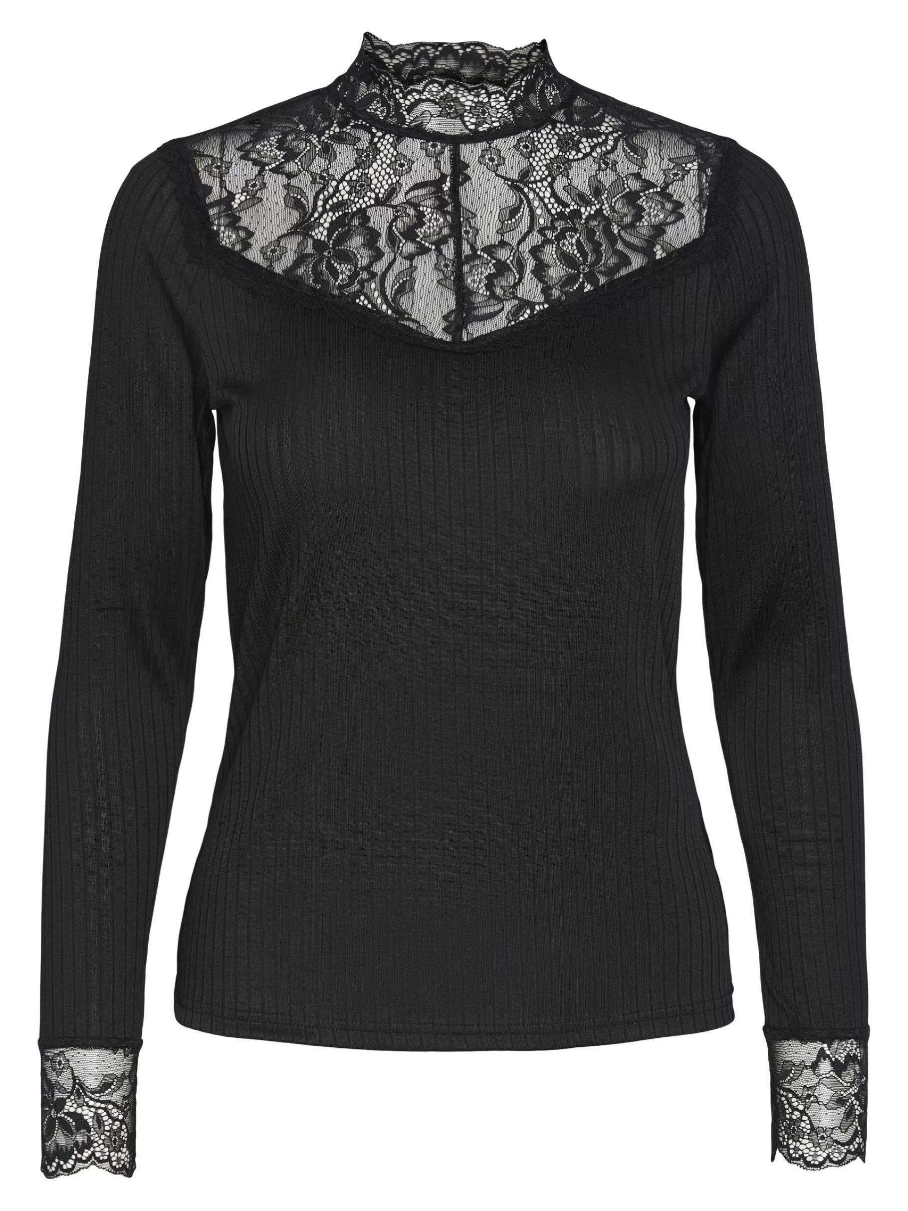 Sale YAS BLACE TOP MED LANGE ÆRMER Black