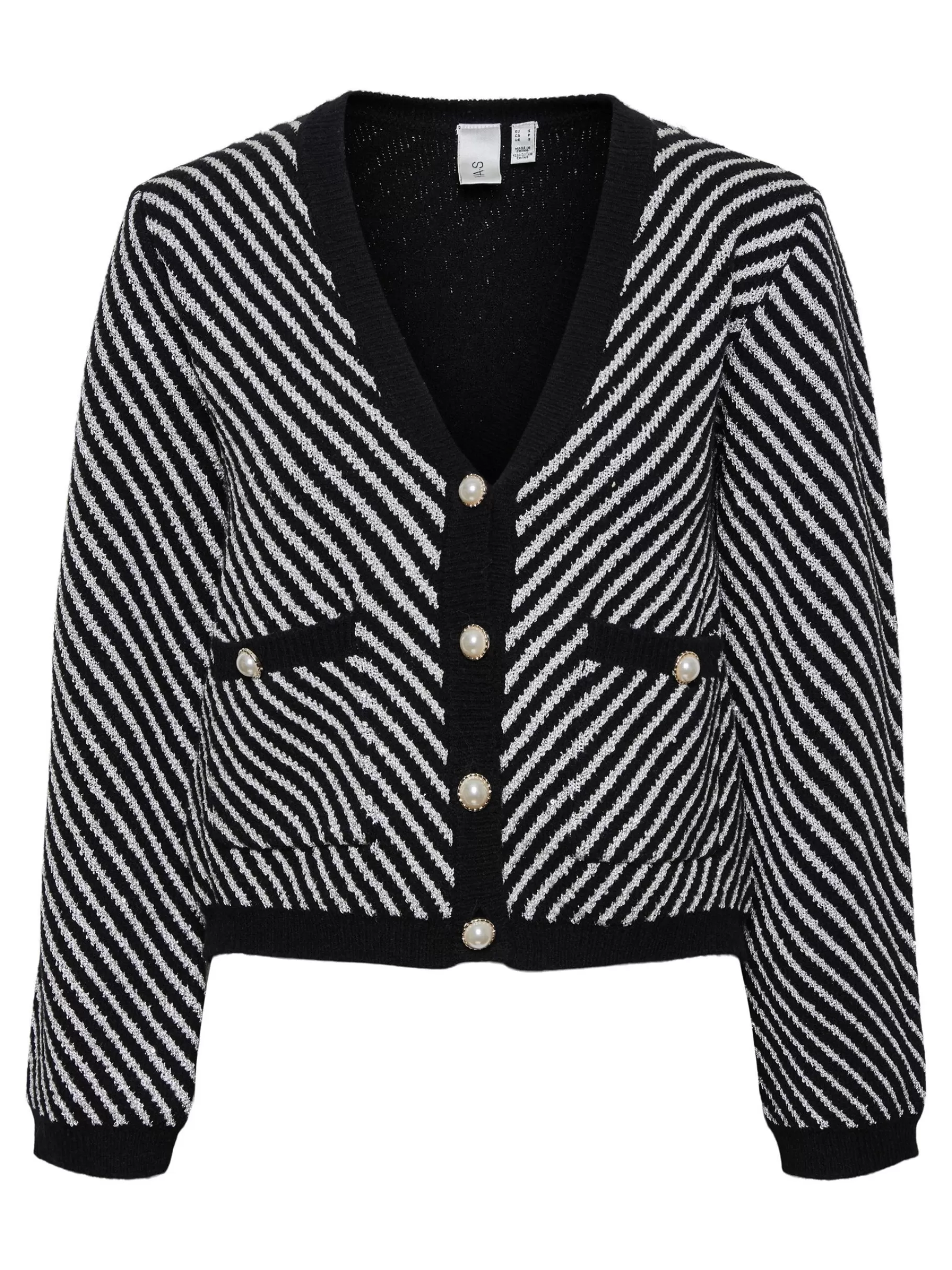 Sale YAS CHARLA STRIKKET CARDIGAN Black