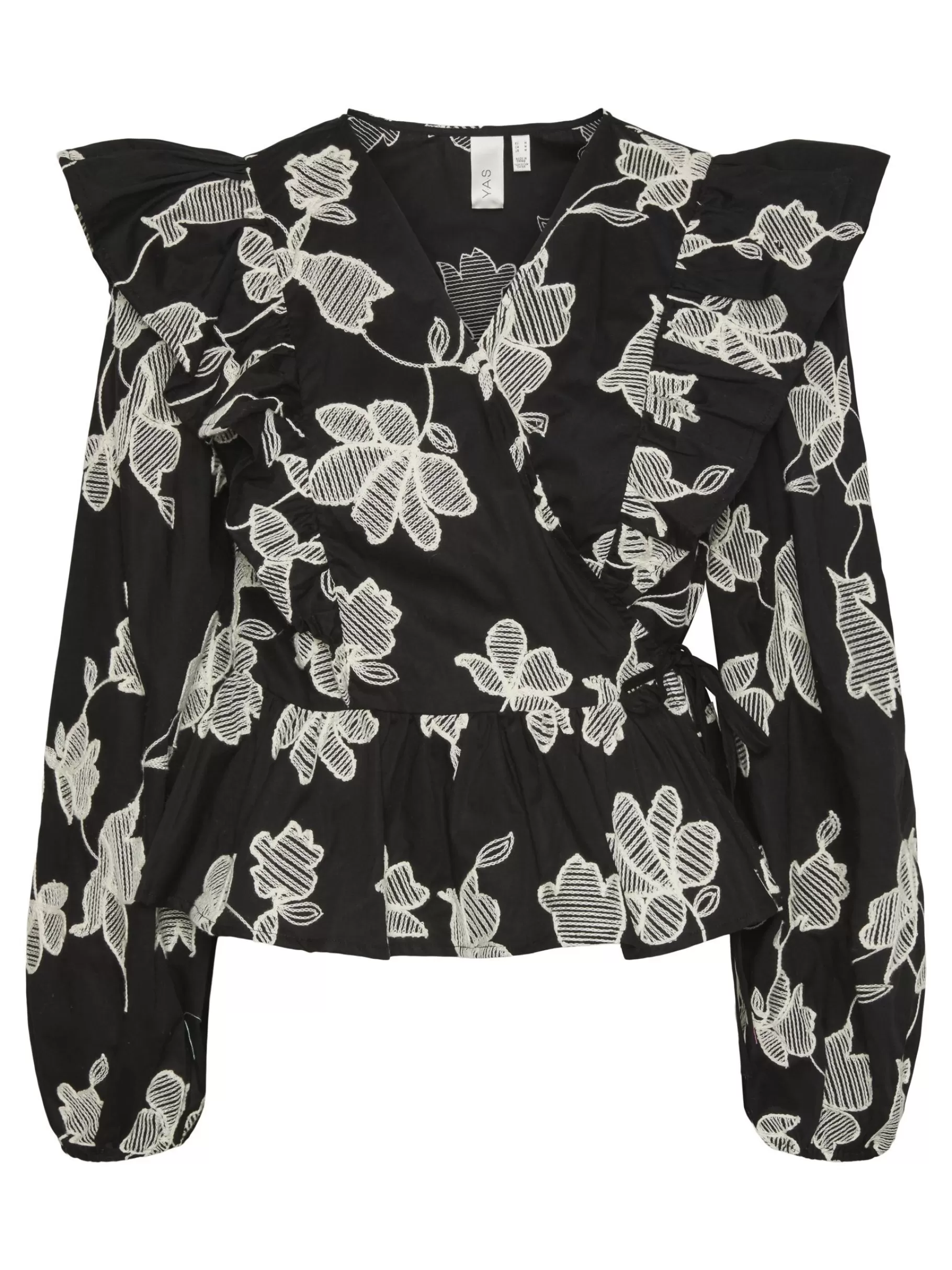 Cheap YAS CONTOUR SLÅ-OM-BLUSE Black