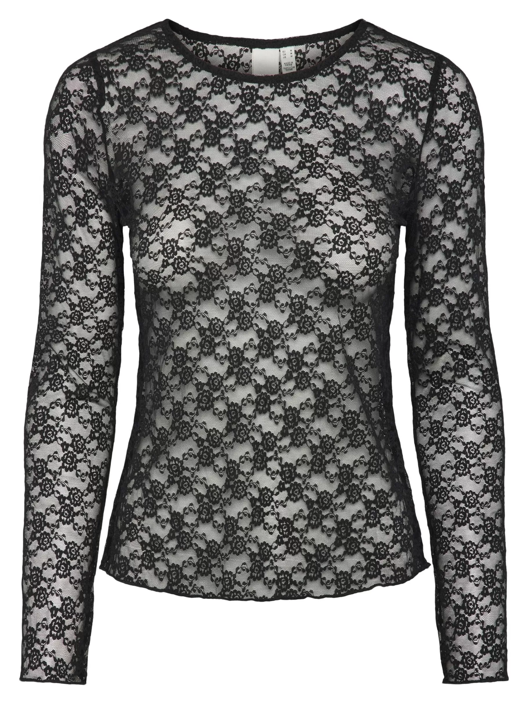 Cheap YAS CURA TOP MED LANGE ÆRMER Black