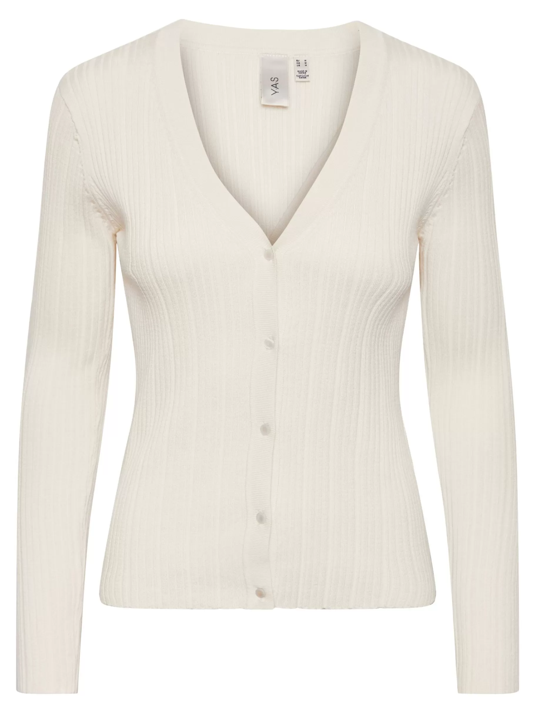 New YAS EASE STRIKKET CARDIGAN WhitecapGray