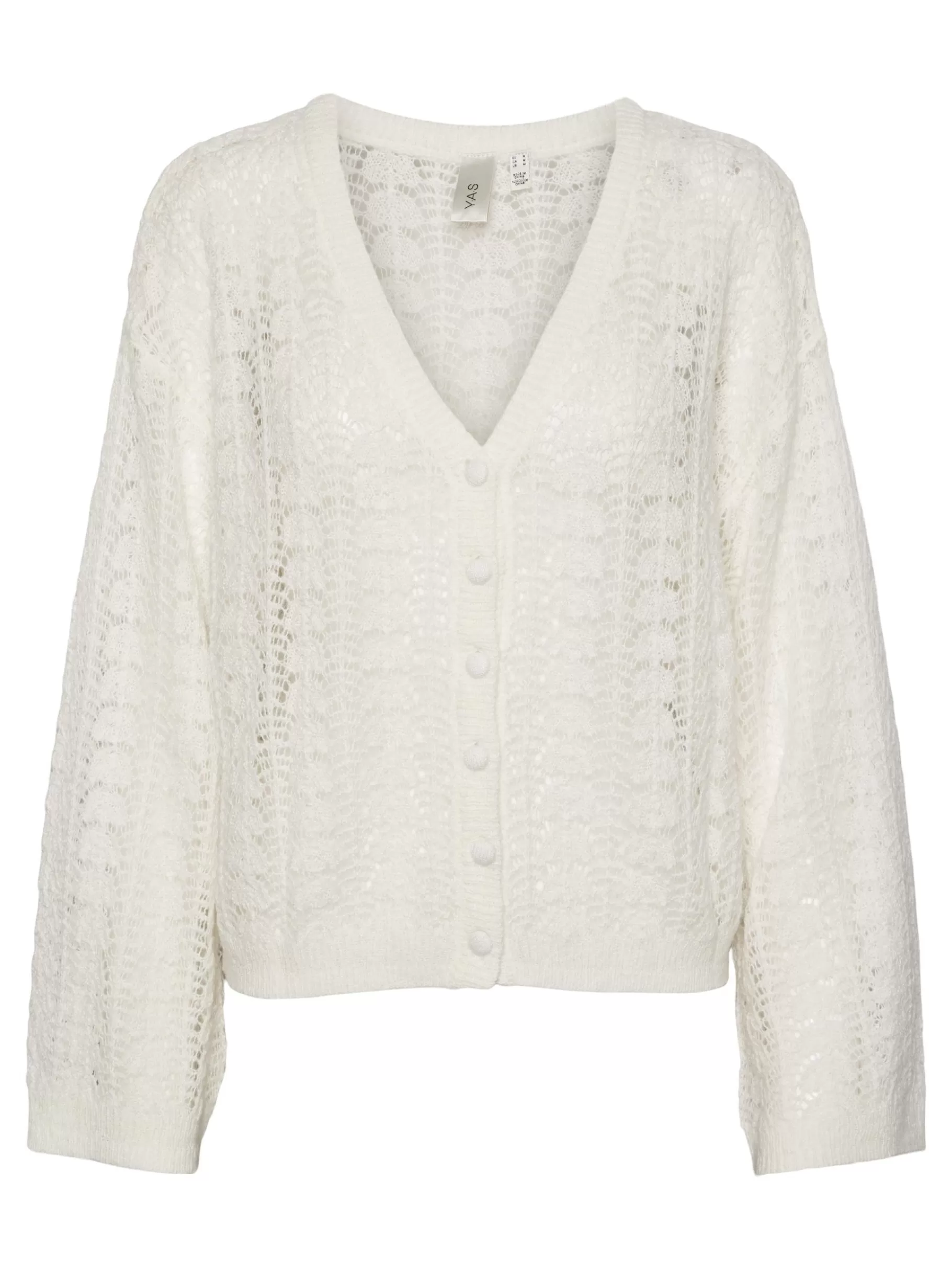 New YAS ELLO STRIKKET CARDIGAN StarWhite