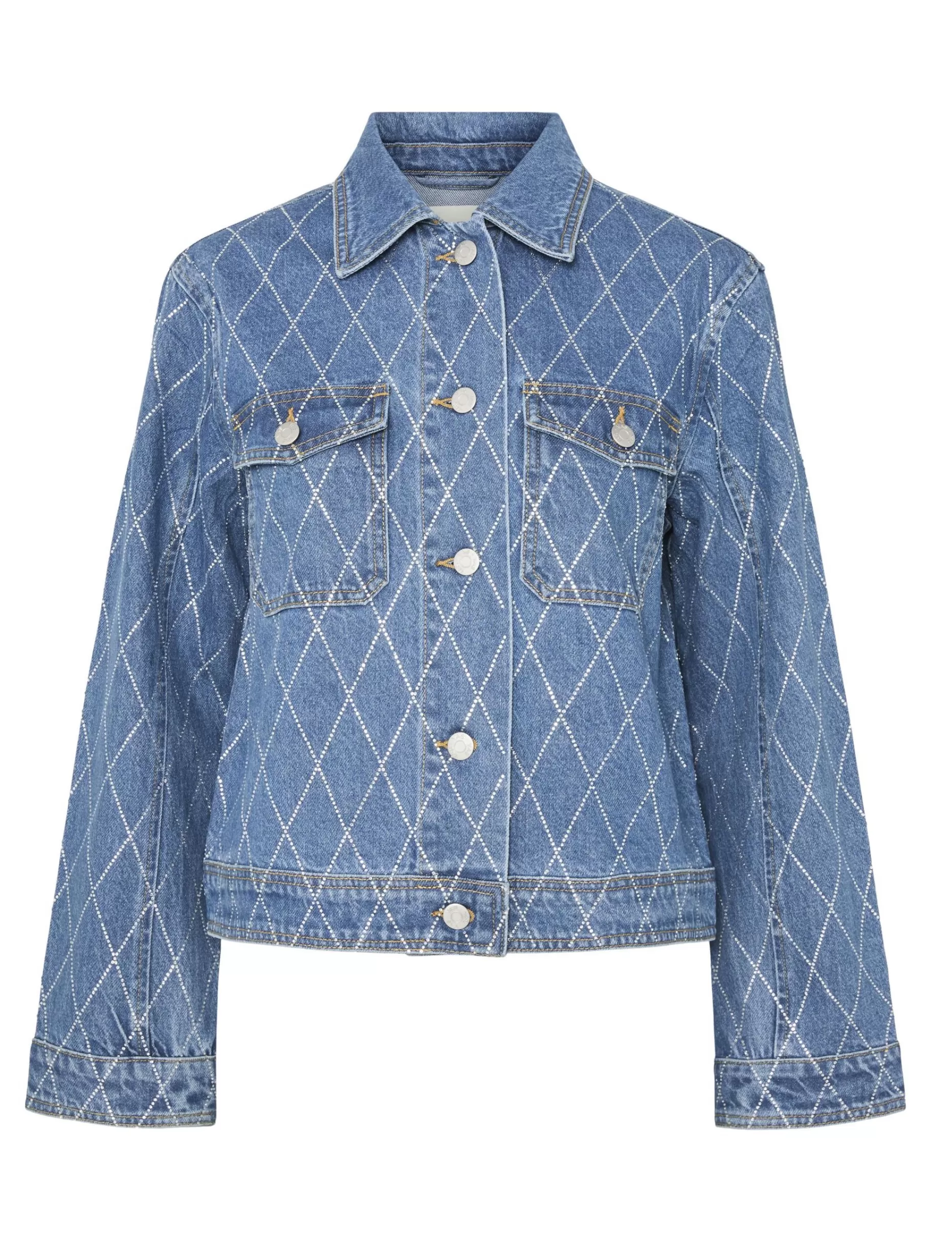 Shop YAS HARLI DENIMJAKKE MediumBlueDenim