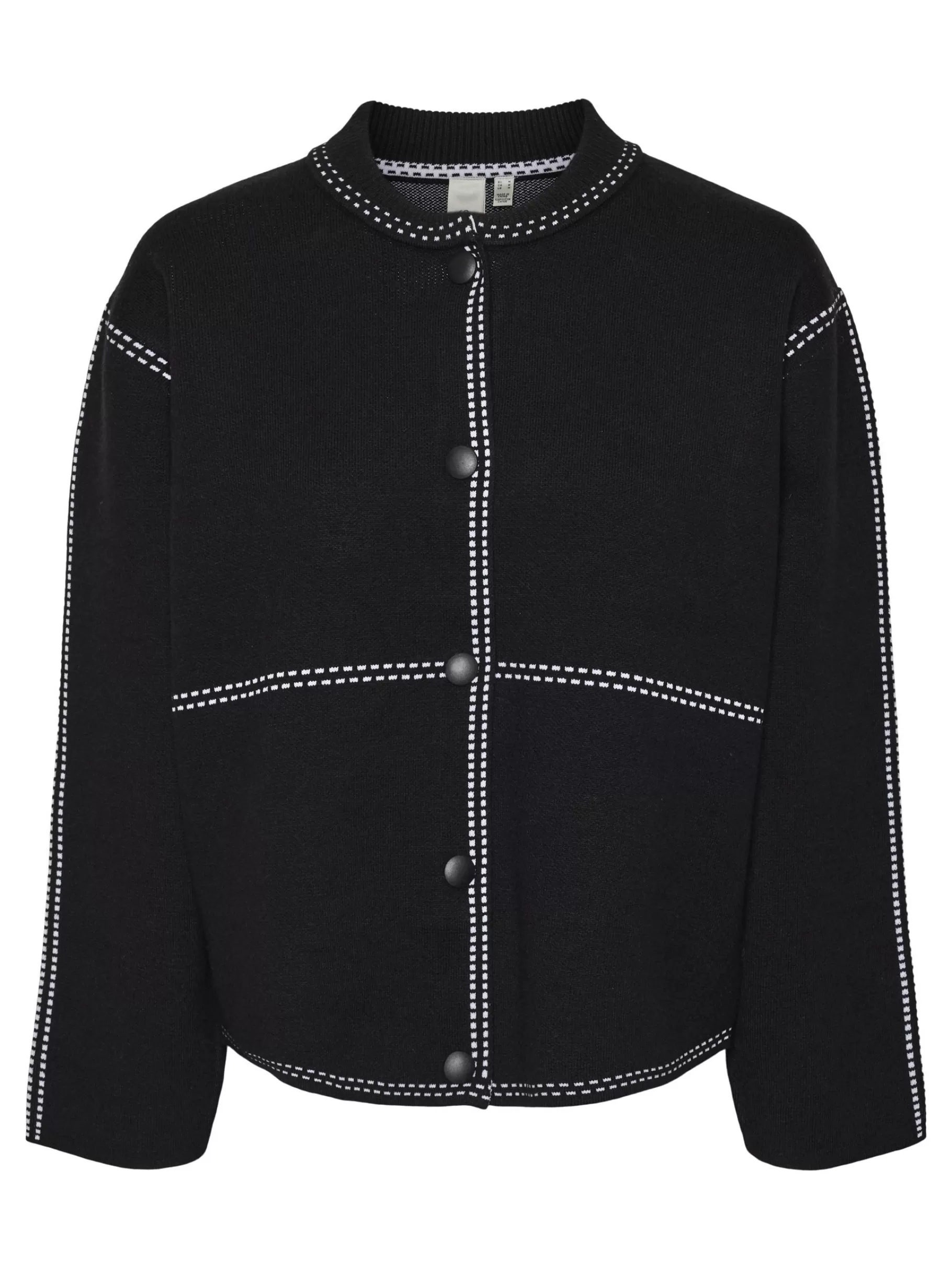 Fashion YAS JENA STRIKKET CARDIGAN Black