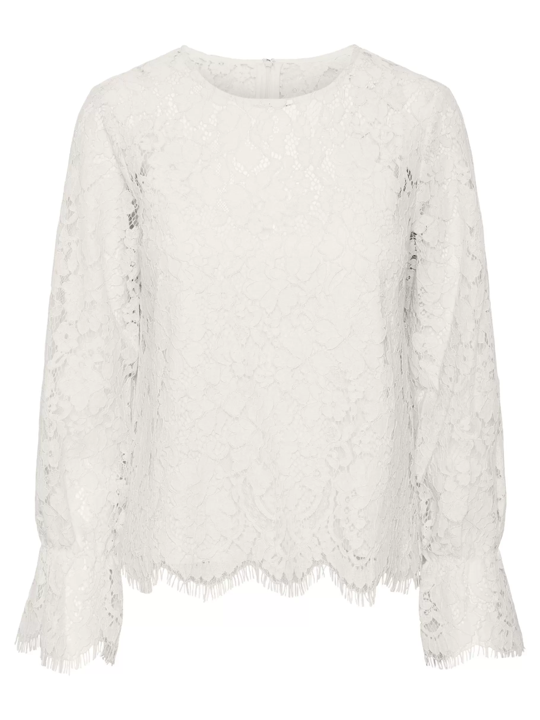 Flash Sale YAS PERLA TOP MED LANGE ÆRMER WhitecapGray