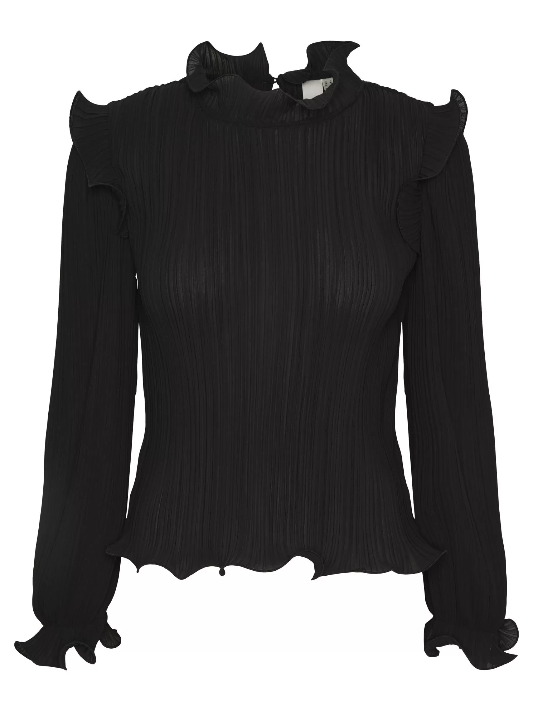 Clearance YAS PHILINA TOP MED LANGE ÆRMER Black