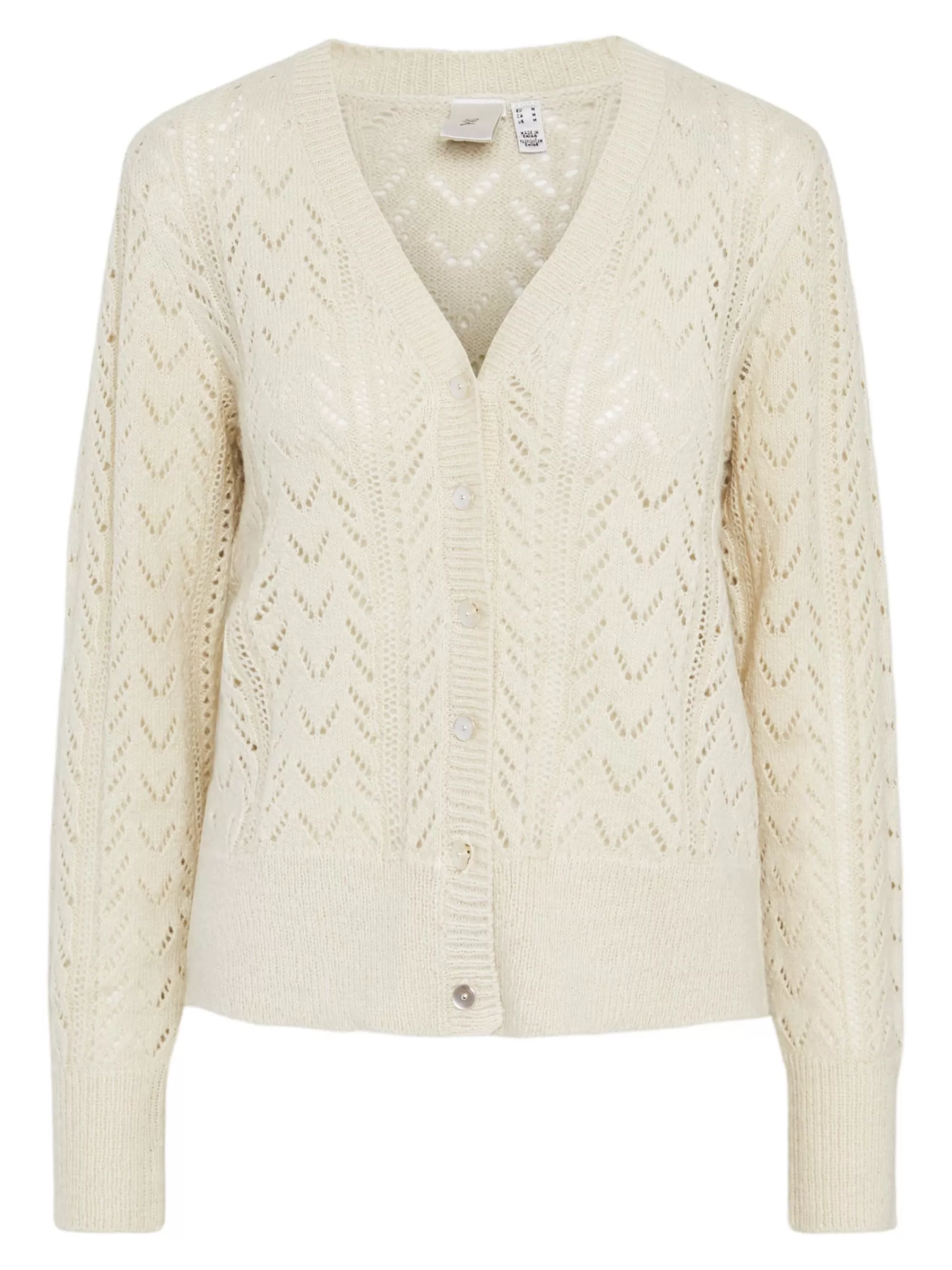 Shop YAS TELLA STRIKKET CARDIGAN Birch