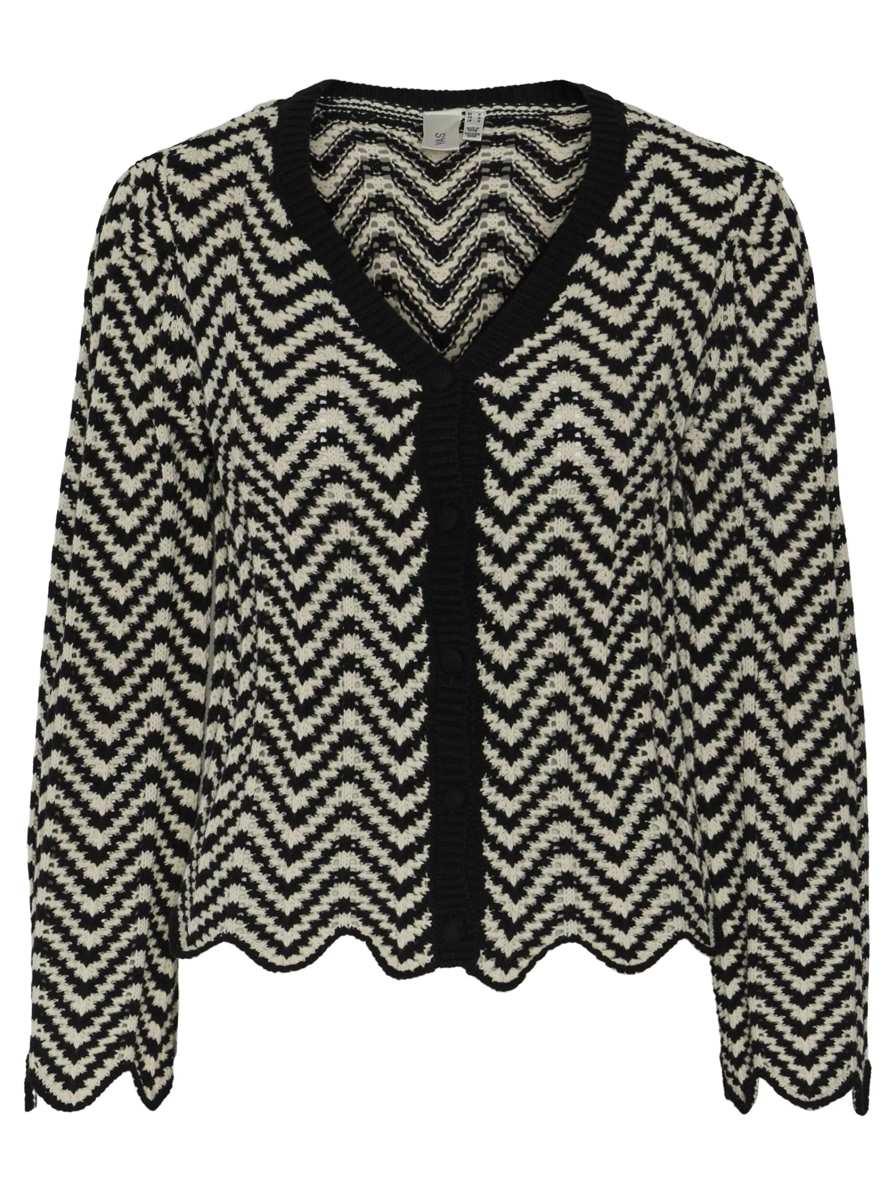 Sale YAS WHIZ STRIKKET CARDIGAN Black